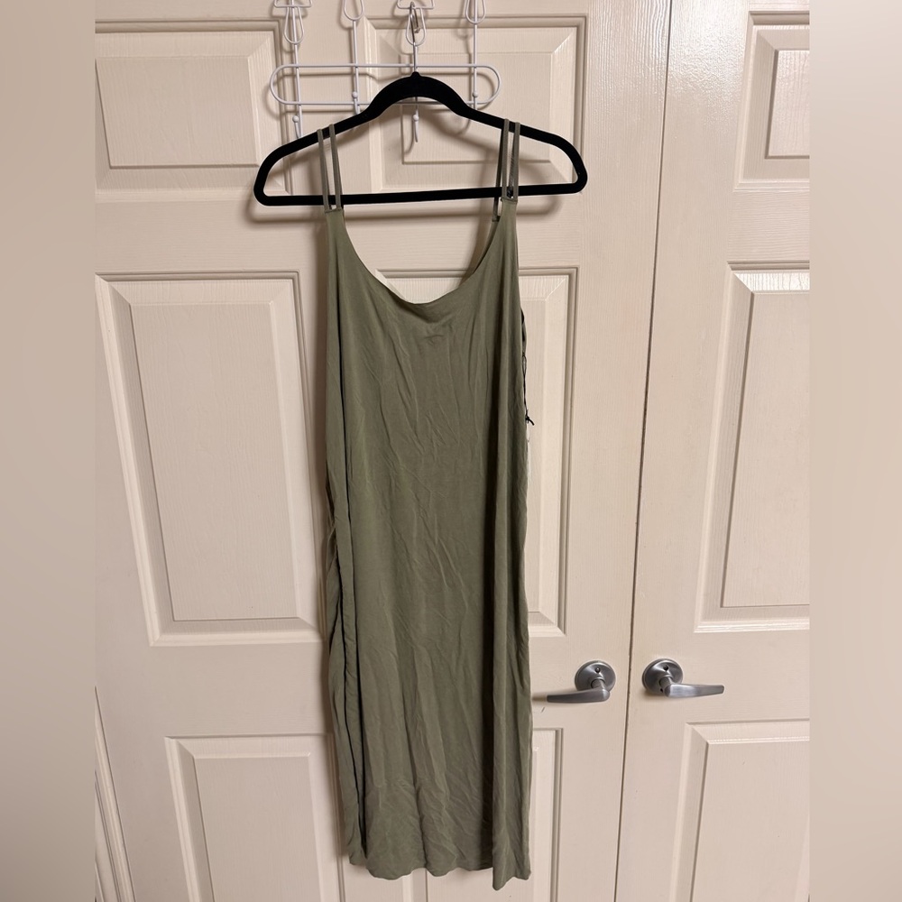 NWT Kada The Foundation Tank Midi Dress GREEN Scandi